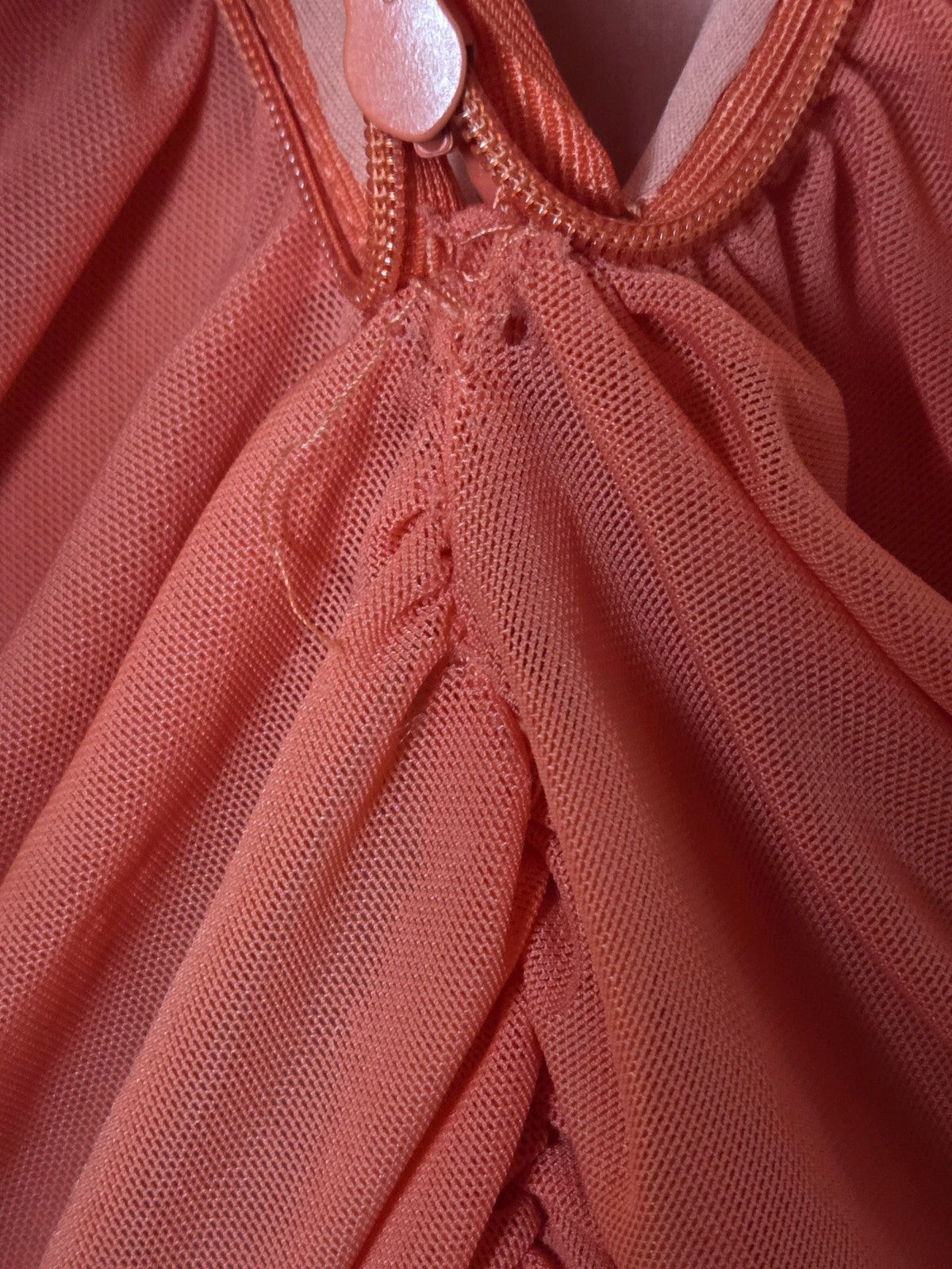 Orange Sleeveless Maxi Dress for Women Cascading Fabric Lined Gown Elegant Wear