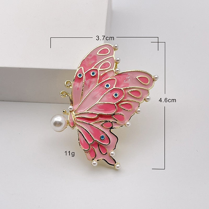 4pcs Enamel Butterfly Fish Fleur de Lis Brooch Pin Set Fashion Jewelry Gift