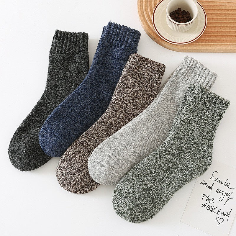 5 Pairs Thermal Wool Blend Socks Men Women US 6-11 Heavy Duty Winter Boot Crew