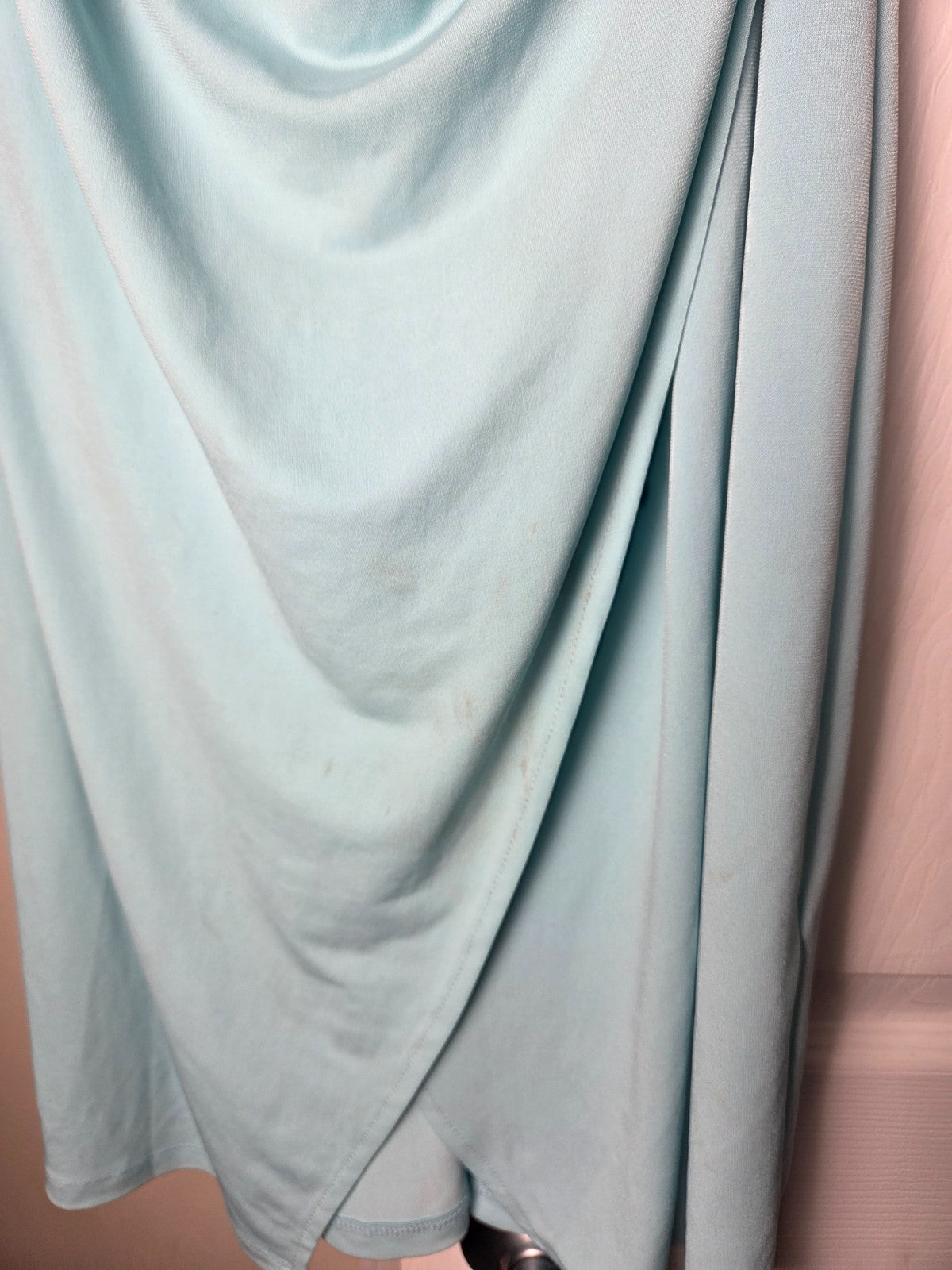 Venus Women Mint Green Mesh Bodice Midi Dress Sleeveless Fit Flare Size M