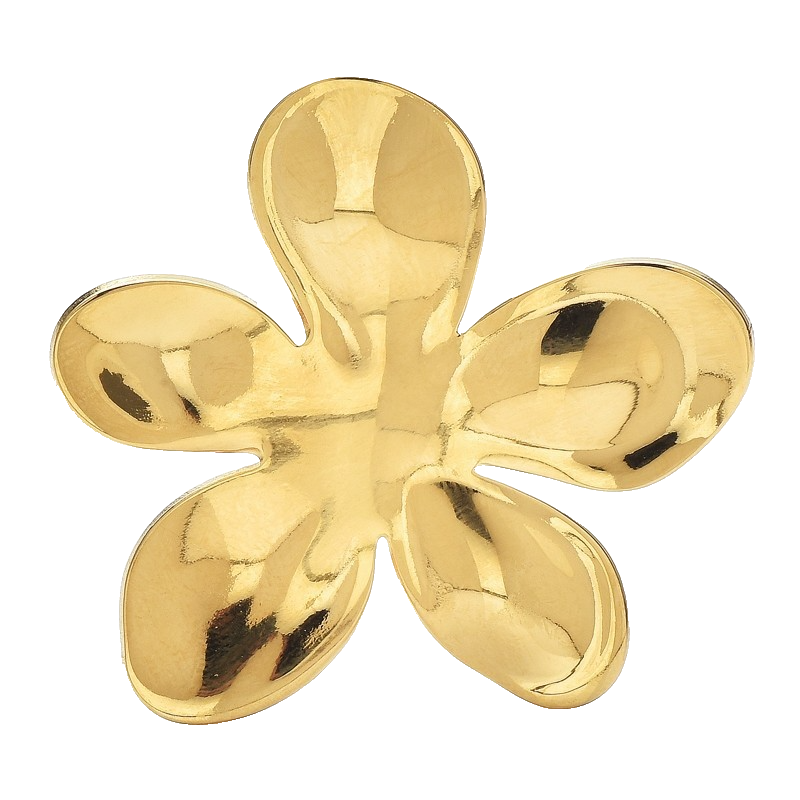 2pcs Large Metal Flower Brooch Pin Set Gold Silver Abstract Floral Jewelry