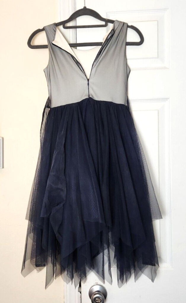 Bonnie Jean Floral Bodice Overlay Sleevless Tulle Dress for Girls Formal Event