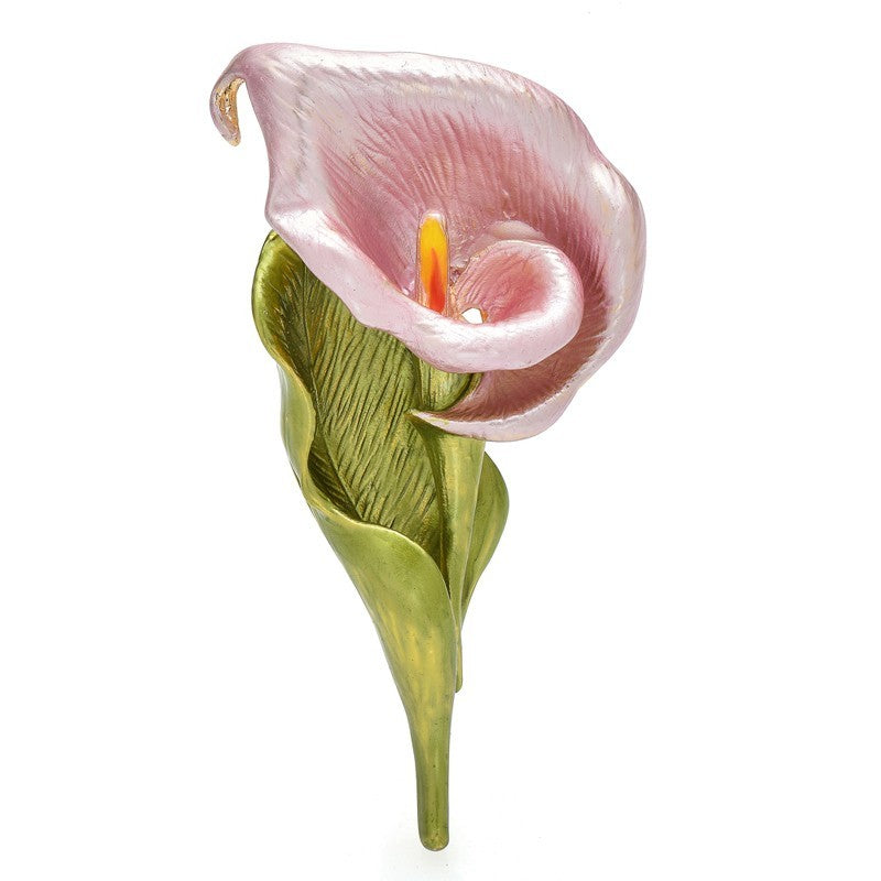 2pcs Calla Lily Flower Brooch Pin Enamel Floral Wedding Jewelry Gift for Women