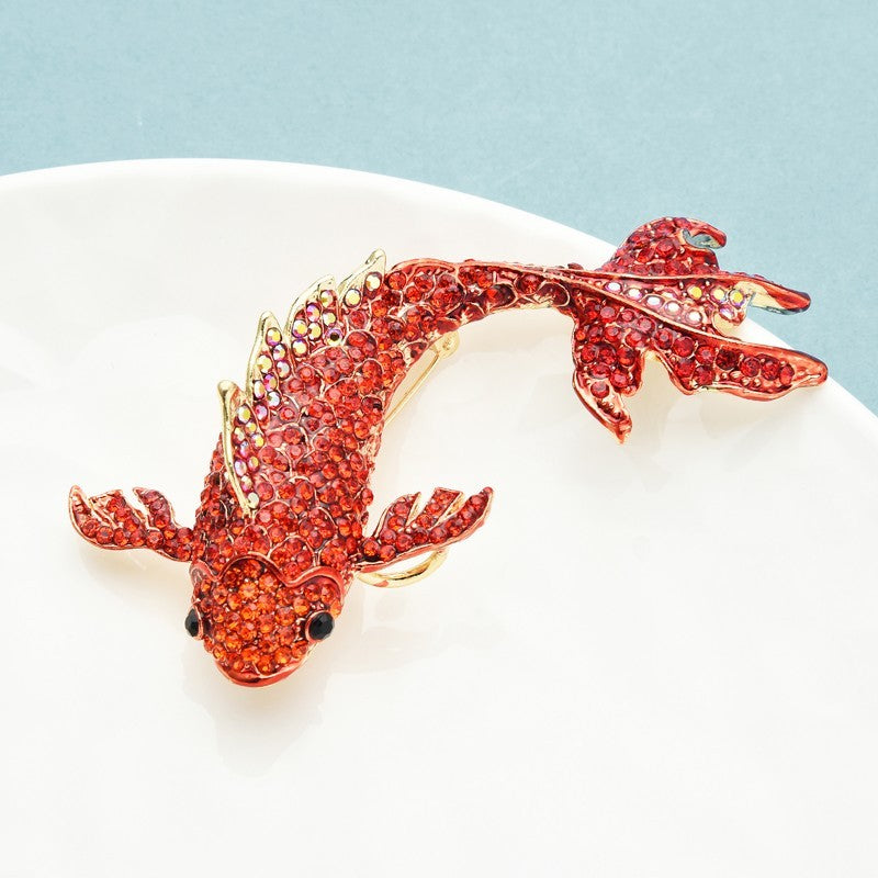 3pcs Vintage Tropical Fish Brooch Set Enamel Rhinestone Nautical Marine Jewelry