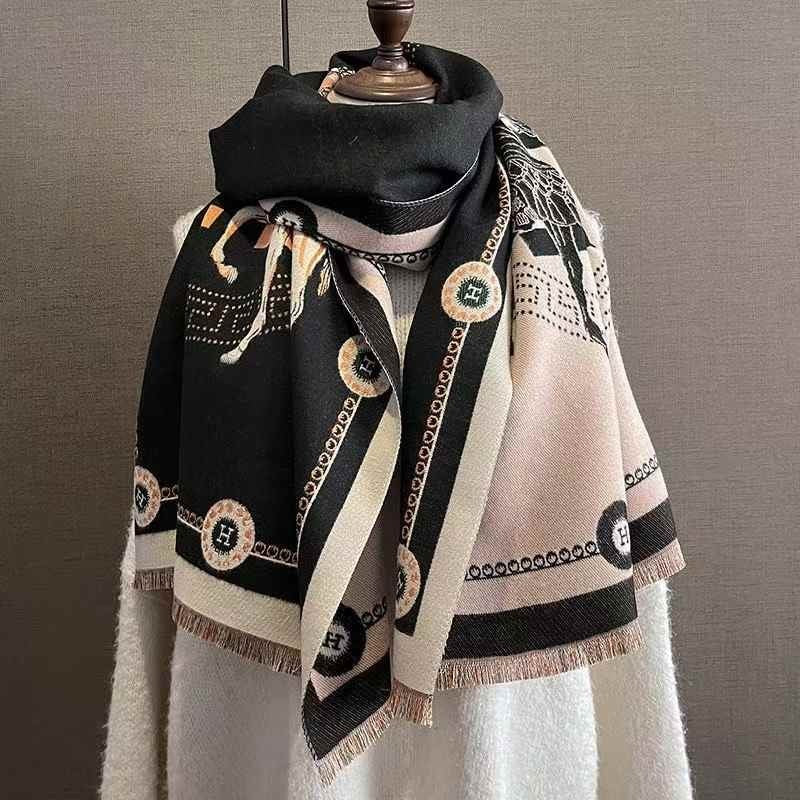 3 Pcs Best Selling Set Horse Print Pashmina Scarf Equestrian Shawl 73" x 26"