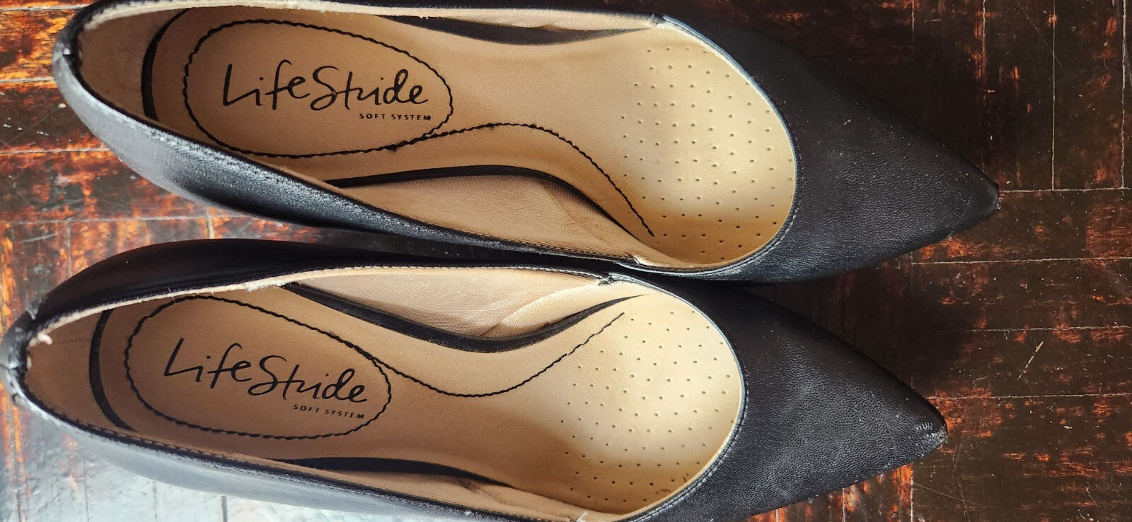 Lifestride Black Pumps 6.5 Womens Formal Office Shoes for Ladies 