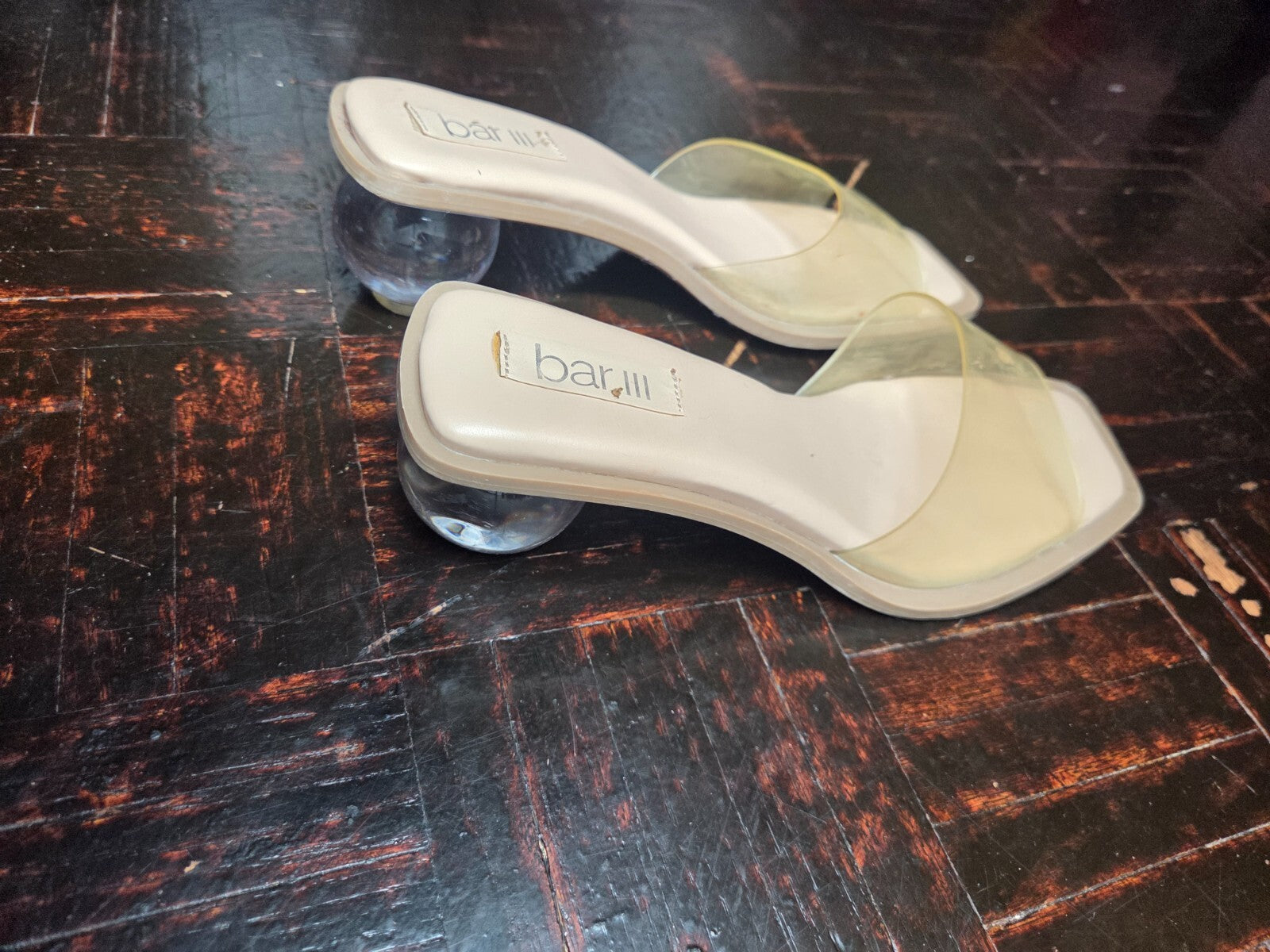 Women's Cayymen Ball Heel Sandals for Ladies Clear Strap  Shoes US  6.5