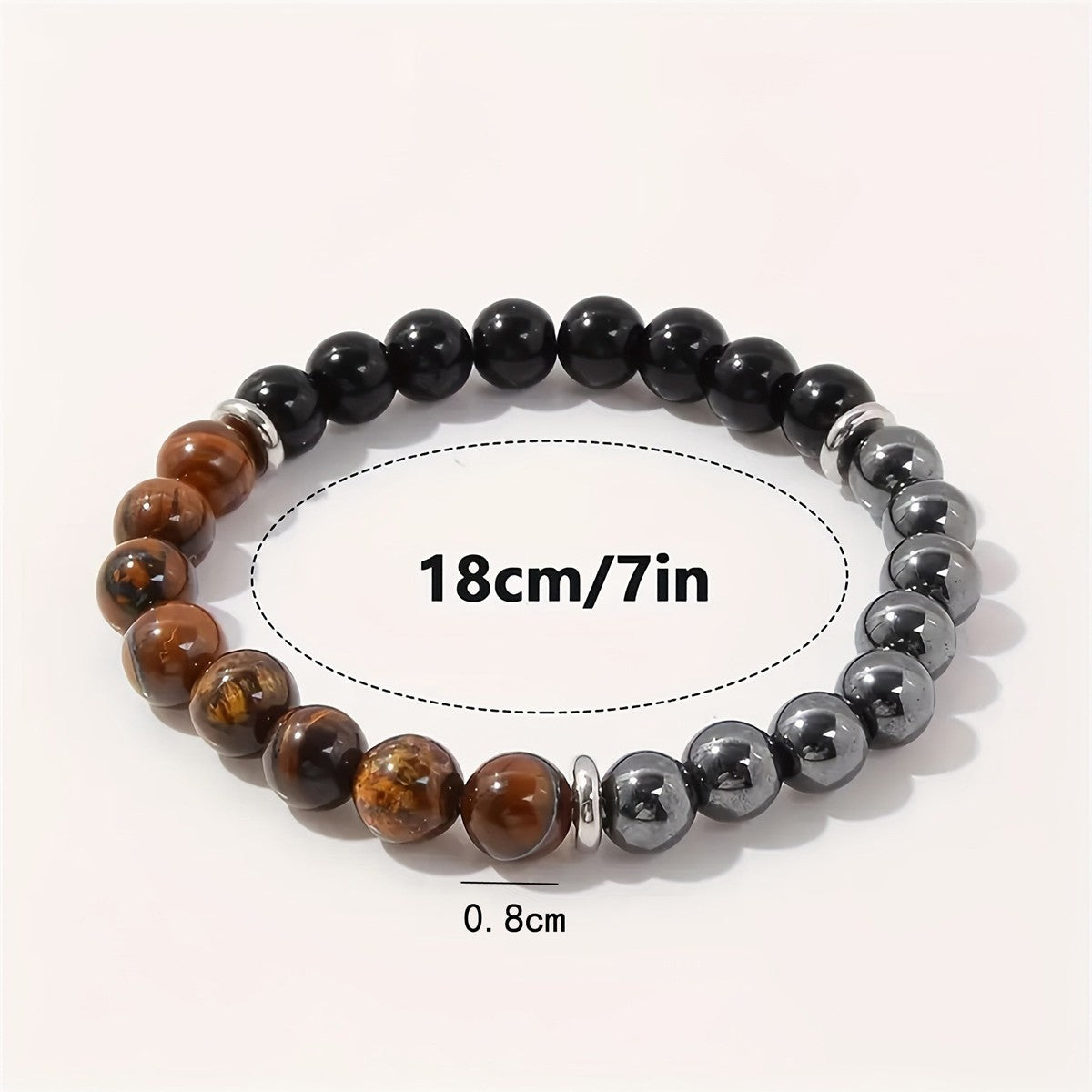 Set of 3! Tiger's Eye Black Tourmaline Hematite Bracelet Protection Healing