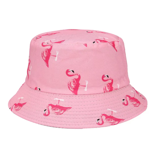 Pink Flamboyance Reversible Bucket Hat Summer Outdoor Accessories Fisherman Hats