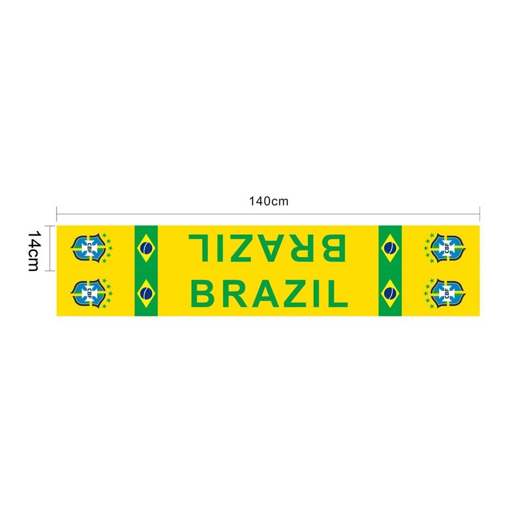 Brazil Soccer Scarf Fan Support Yellow Green National Team Tassel Accessory
