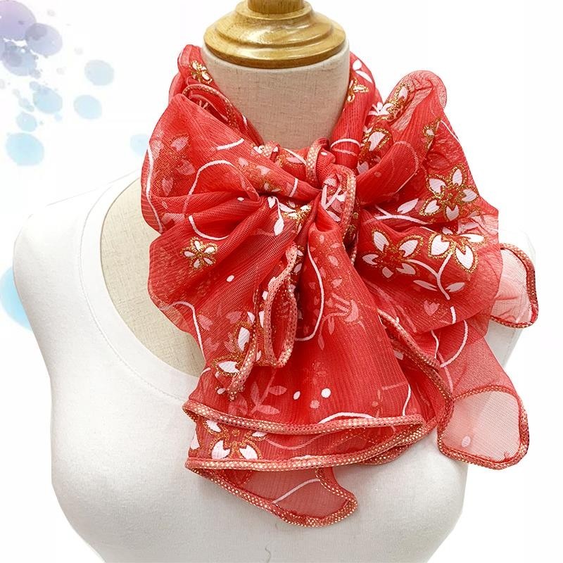 Floral Lace Rectangular Scarf 18in x 63in Lightweight Summer Evening Wrap