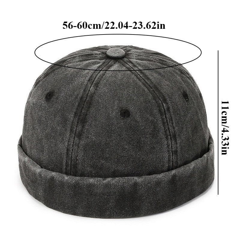 3pcs Multi-Color Docker Cap Set Brimless Retro Sailor Beanie Adjustable Skullcap
