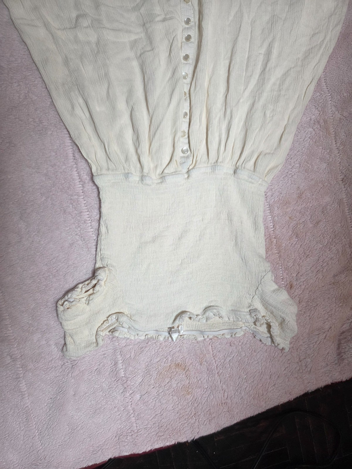Women’s White Off-Shoulder Button-Down Midi Dress Large Size Summer Casual Dress