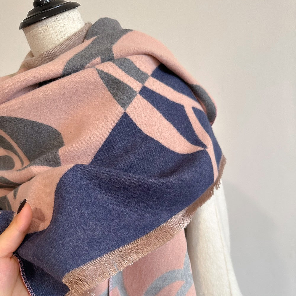 Women’s Oversized Floral Print Scarf Wrap Shawl Soft Warm Winter Blanket Cape