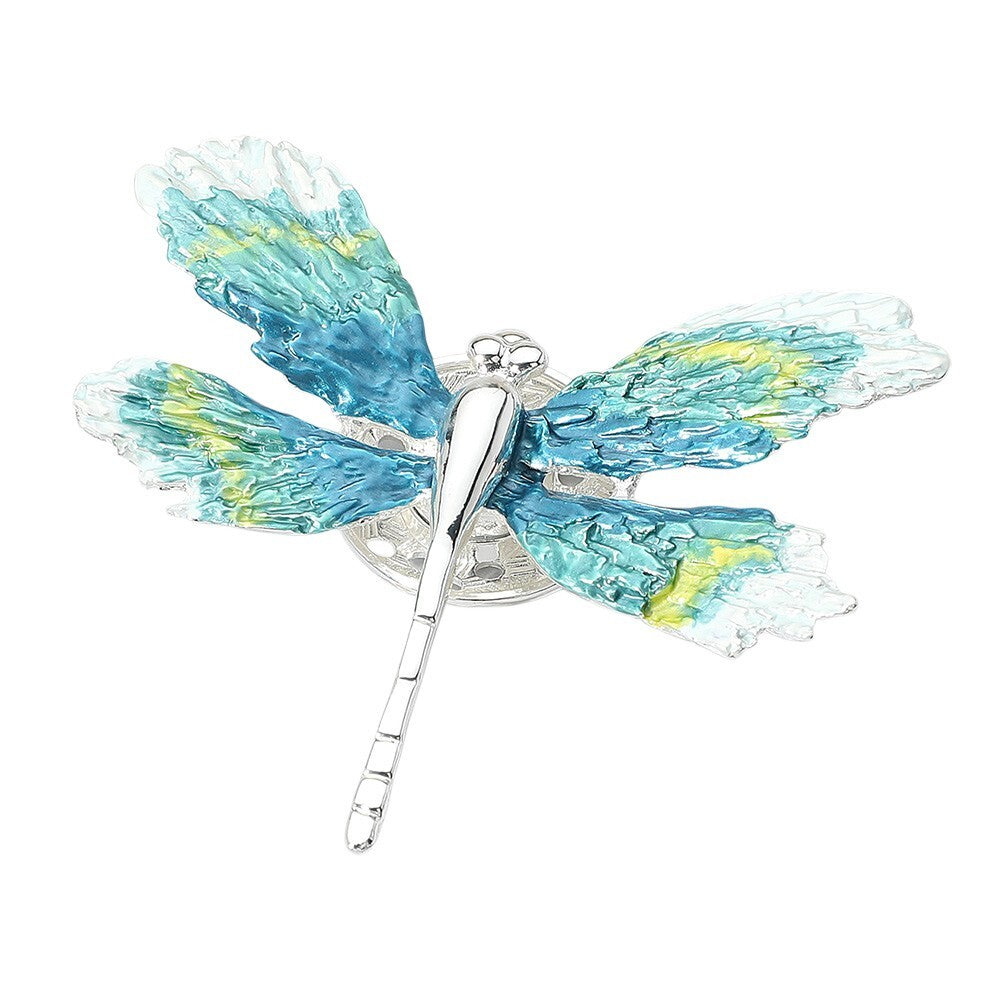 Colored Metal Dragonfly Magnetic Brooch Pin Insect Jewelry for Women Gift