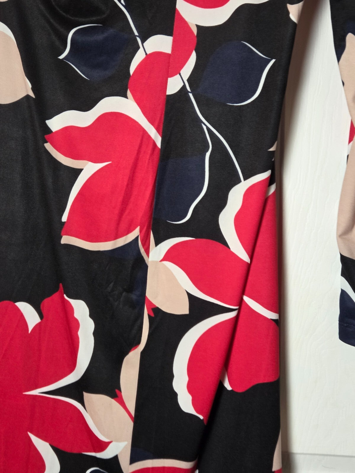 Venus Floral Print Fitted Sheath Dress Long Sleeve Crew Neck Dresses for Ladies