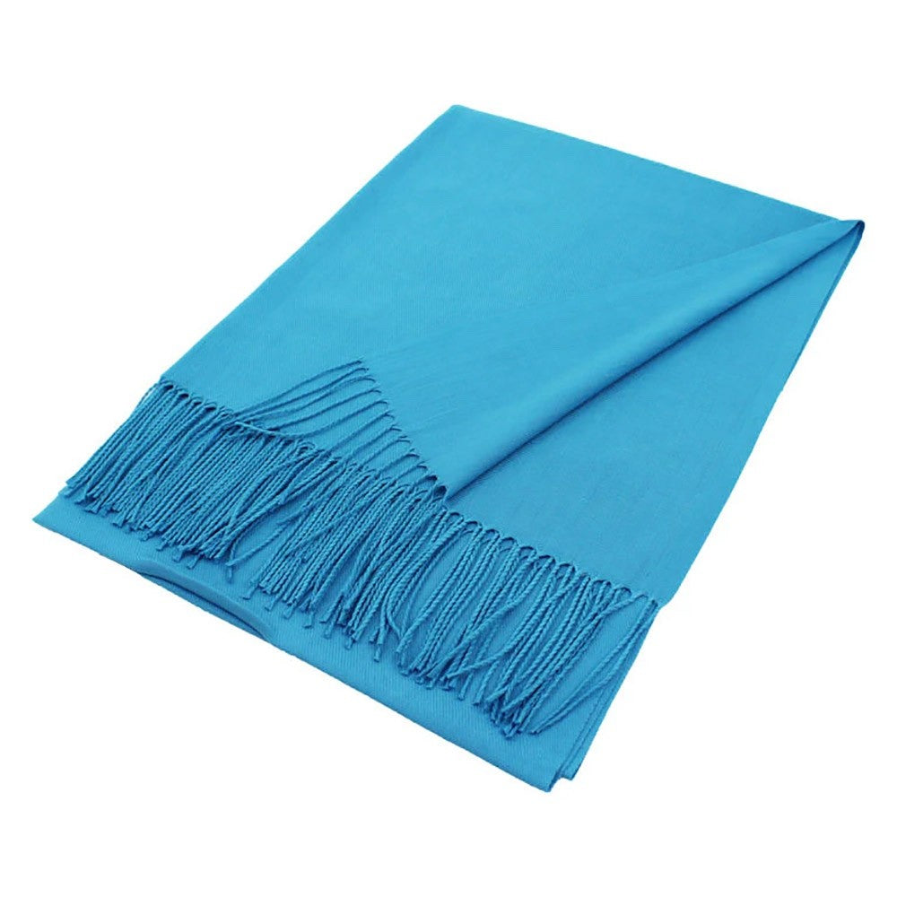 Royal Blue Solid Soft Knit Winter Scarf Long Oversized Wrap Fashion Shawl 28" X