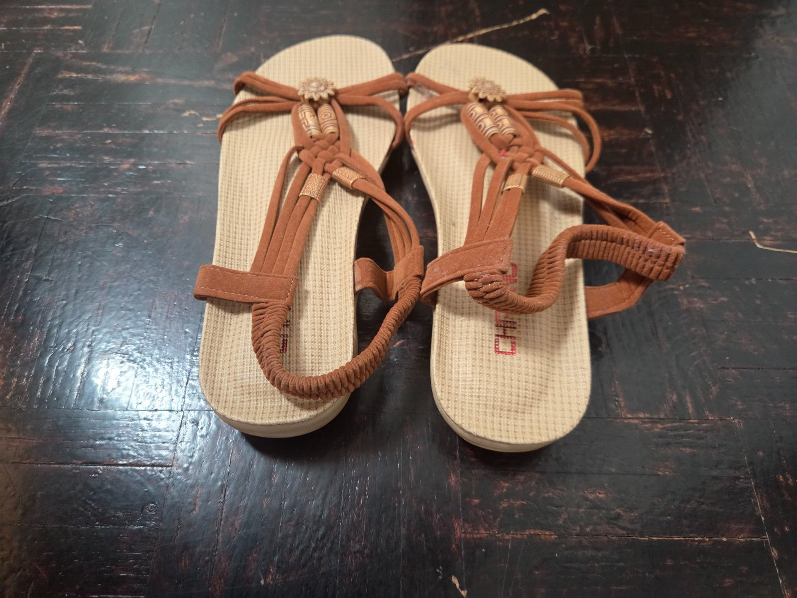 Tribal Design Summer Sandals for Women Open Toe Shoes for Ladies Size 9