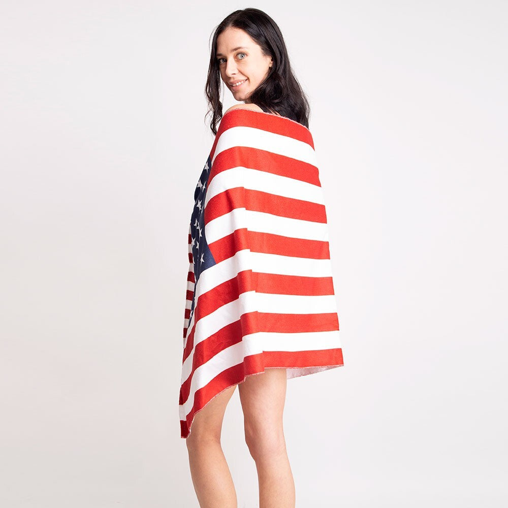American USA Flag Print Beach Towel and Matching Tote Bag Set Beach Essentials