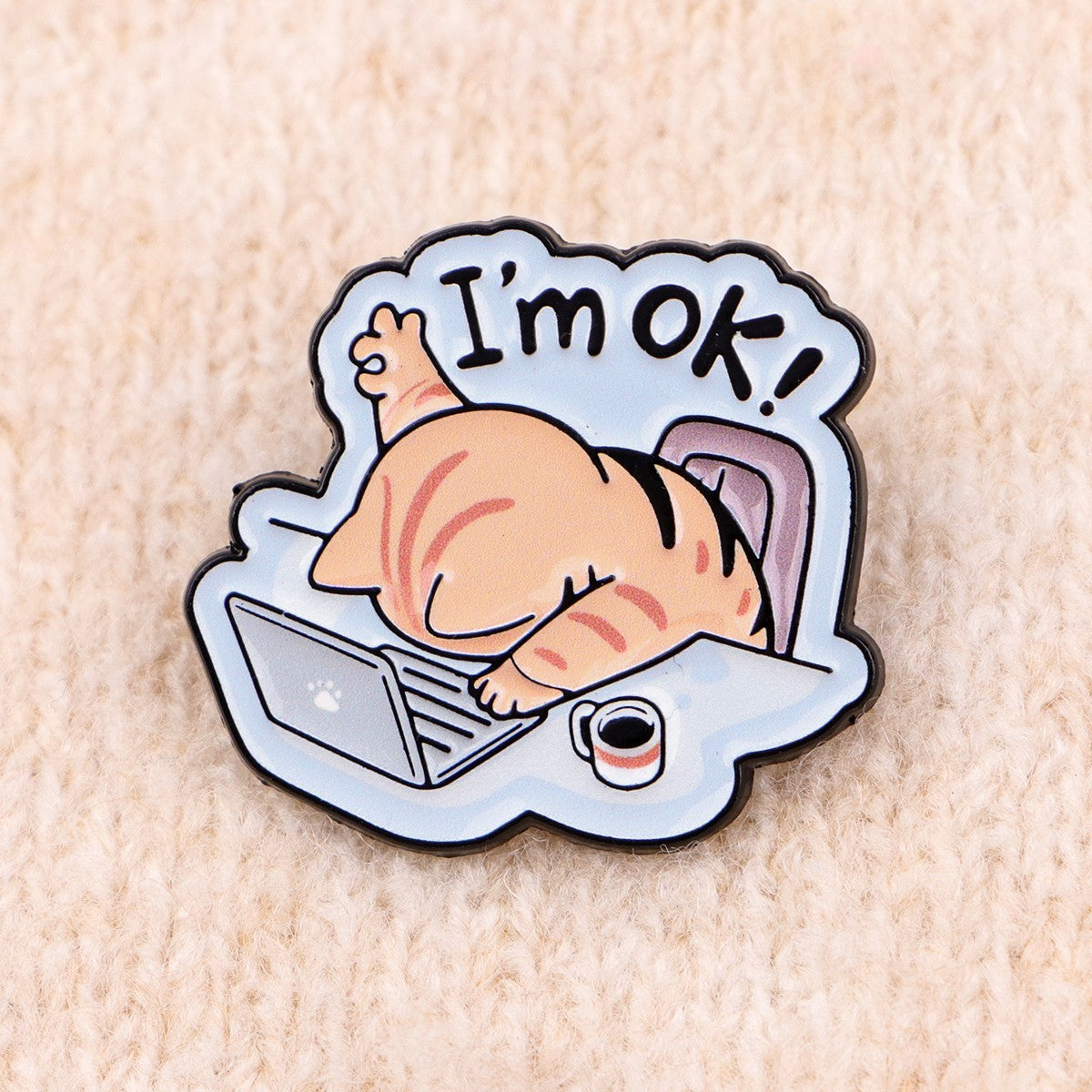 5Pcs Sarcastic Enamel Pin Set Office Work Humor Cat Dog Email Laptop Coworker Gi