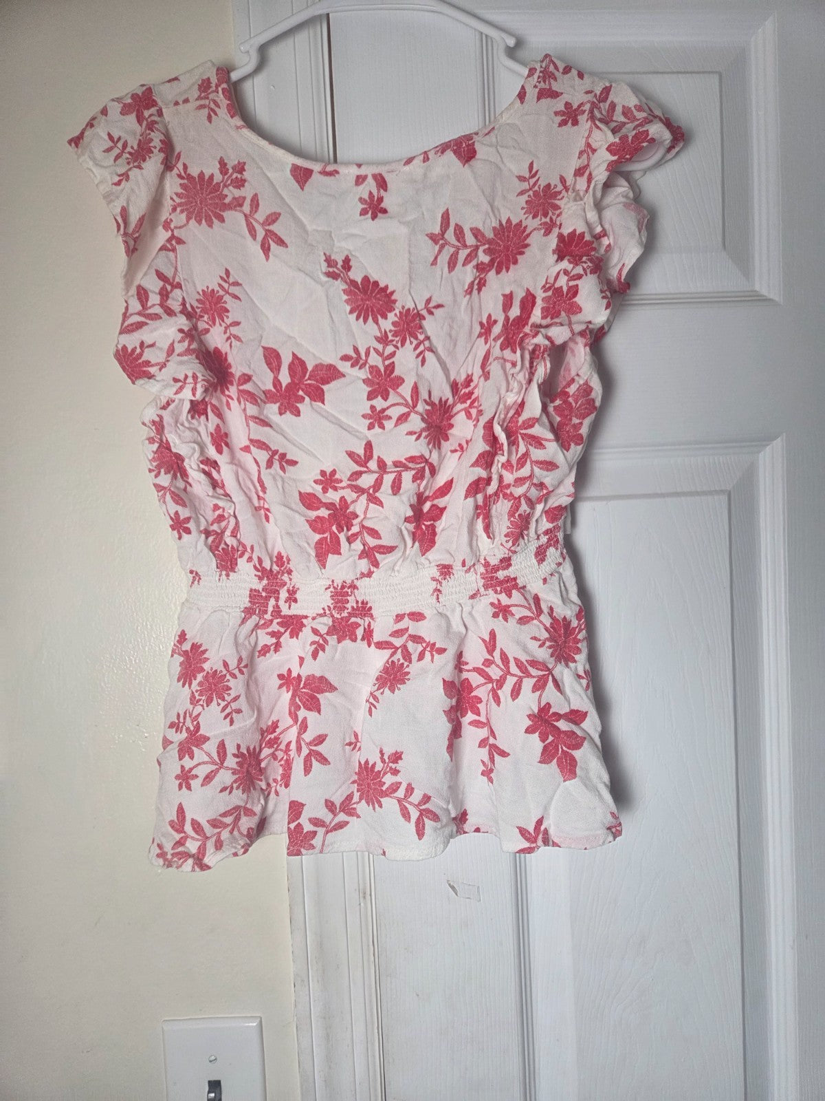 Floral Keyhole Top for Women Lightweight Printed Blouse Casual Spring and Summer