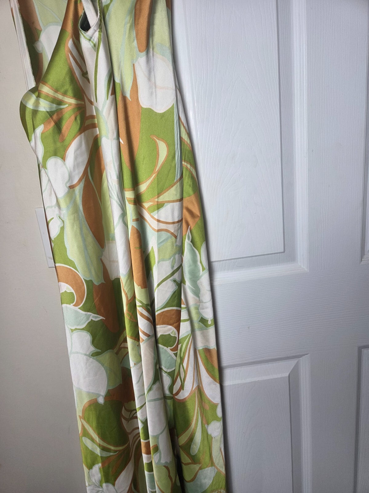Floral Print Strappy Dress with Chain Back Detail | Summer Casual Dress US M