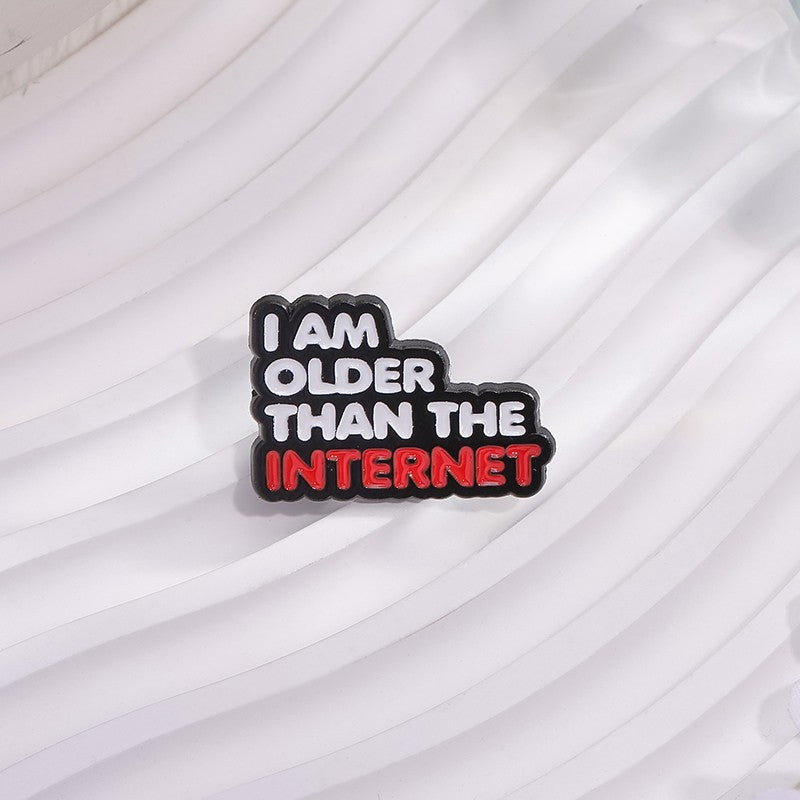 2pcs Funny Engineer & Older Than The Internet Enamel Pin Set Sarcastic Gift