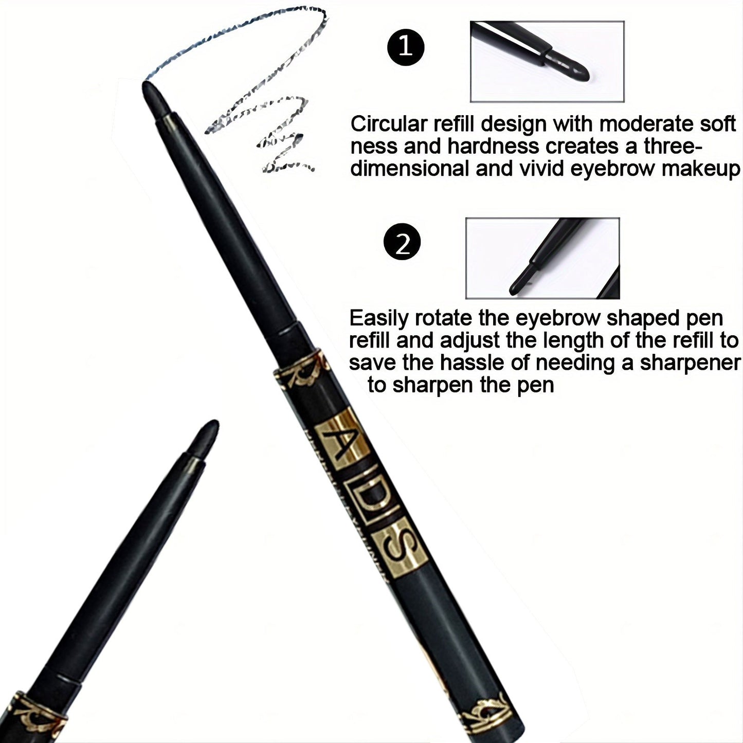 9pcs Waterproof Smudge-Free Eyeliner Pencil Long Lasting Matte Eye Makeup Pen