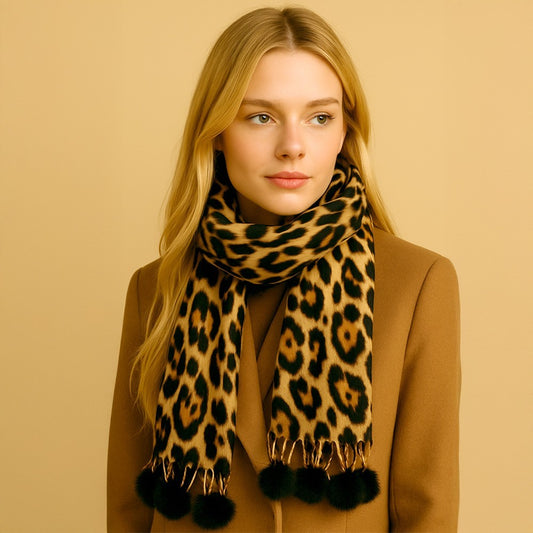 Women’s Winter Brown Oversized Soft Acrylic Scarf Wrap Shawl for Ladies Scarves