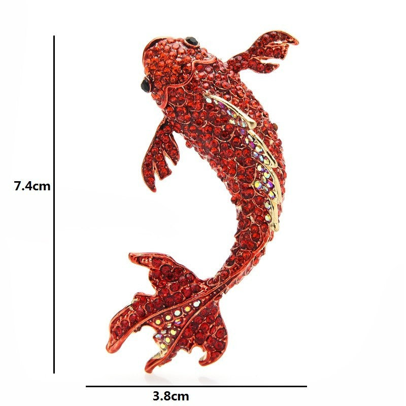 3pcs Vintage Tropical Fish Brooch Set Enamel Rhinestone Nautical Marine Jewelry