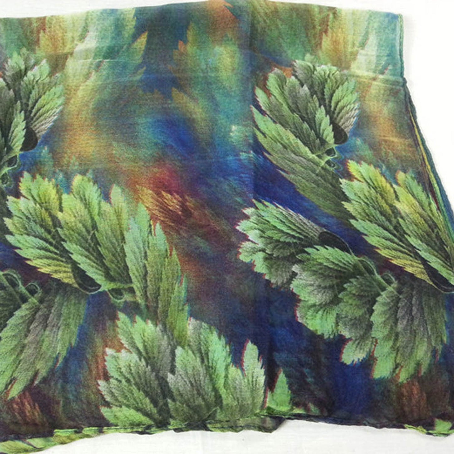Green Forest Print Scarf for Women Lightweight Soft Wrap Shawl 71 x 33 Inches