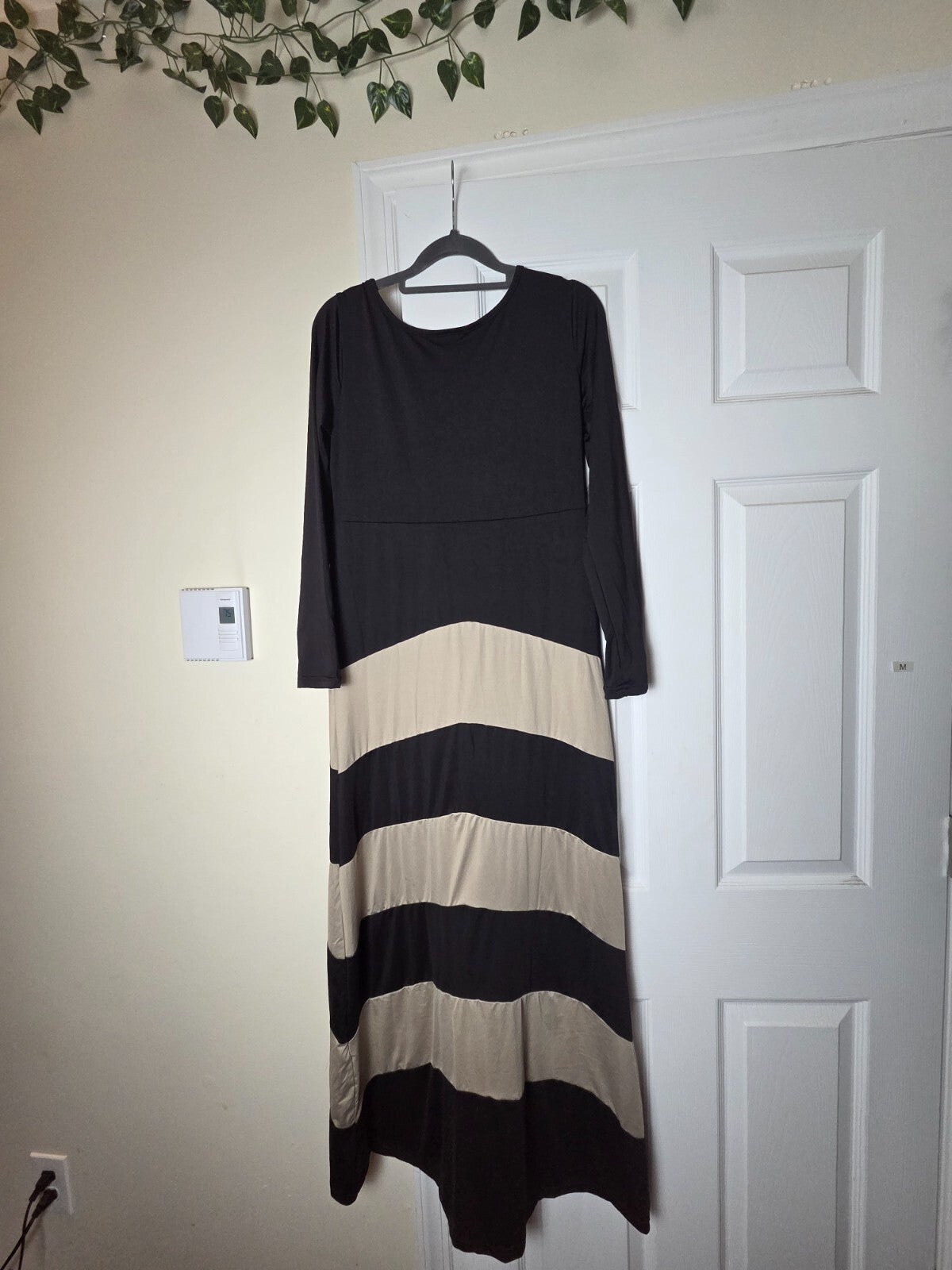 Geometric Print Long Dress for Women Striped Maxi Dress Sleeveless Casual Summer