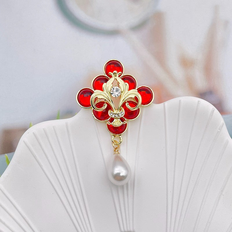 4pcs Enamel Butterfly Fish Fleur de Lis Brooch Pin Set Fashion Jewelry Gift