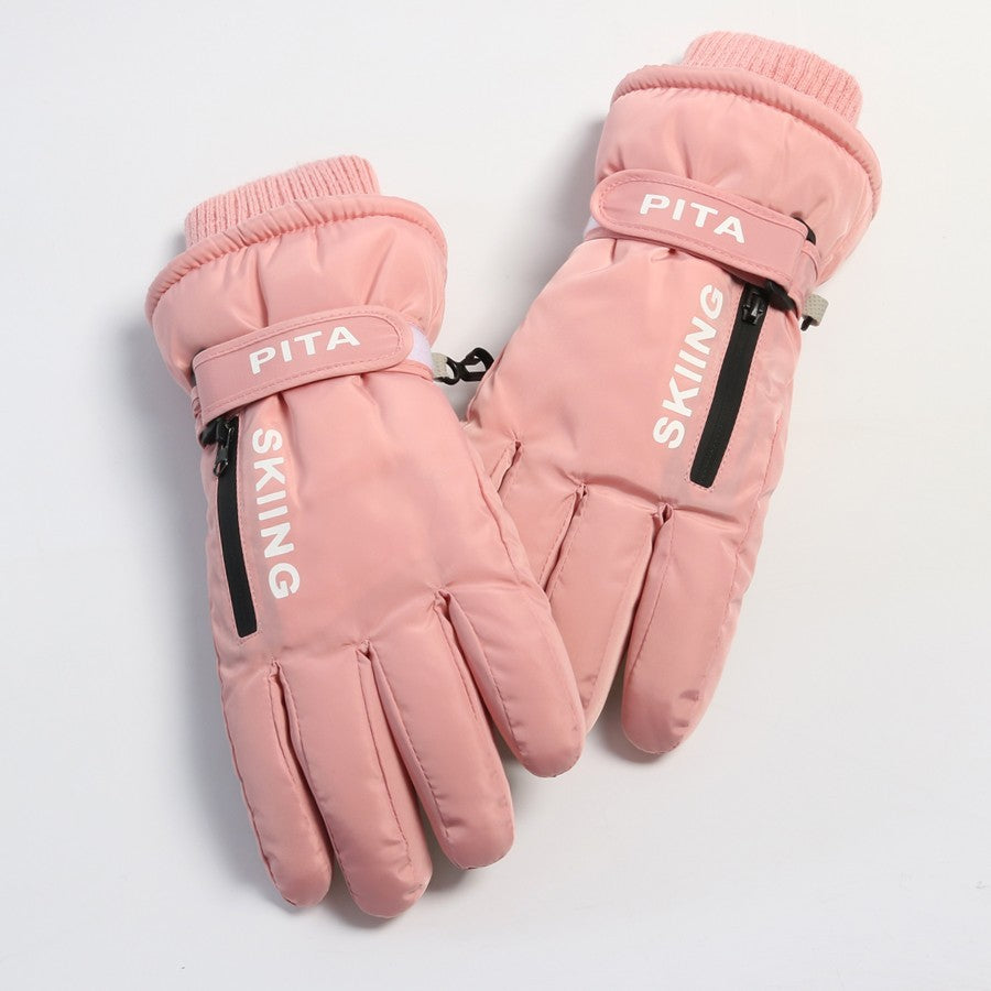 Pink Waterproof Ski Snow Snowboarding Winter Gloves Touchscreen Women ONE SIZE