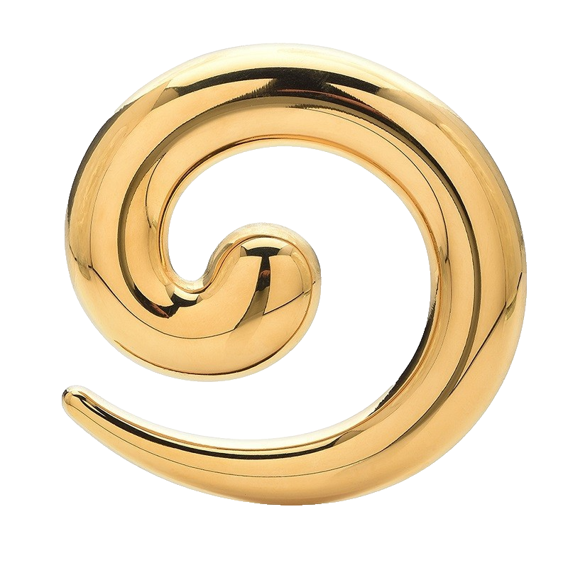 Stylish 18K Gold Plated Spiral Swirl Brooch Pin – Stainless Steel Fashion Gift