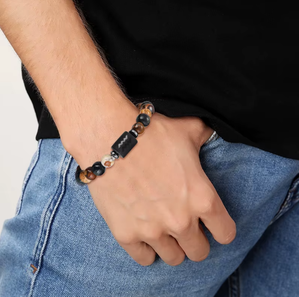 Multilayered Leo Birthstone Beaded Bracelet Zodiac Sign Jewelry Gift Idea