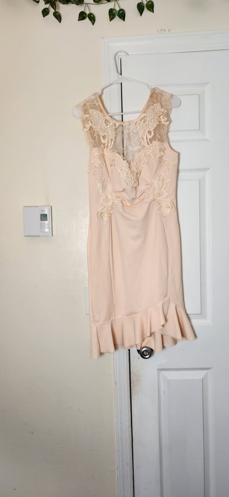 Lace Overlay Bodice Ruffled Dress for Women Formal Wedding Guest Dresses