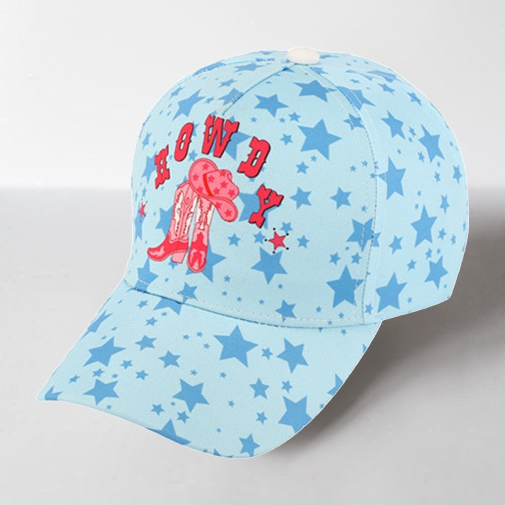 Vintage-Inspired Light Blue Distressed Cotton Adjustable Baseball Cap