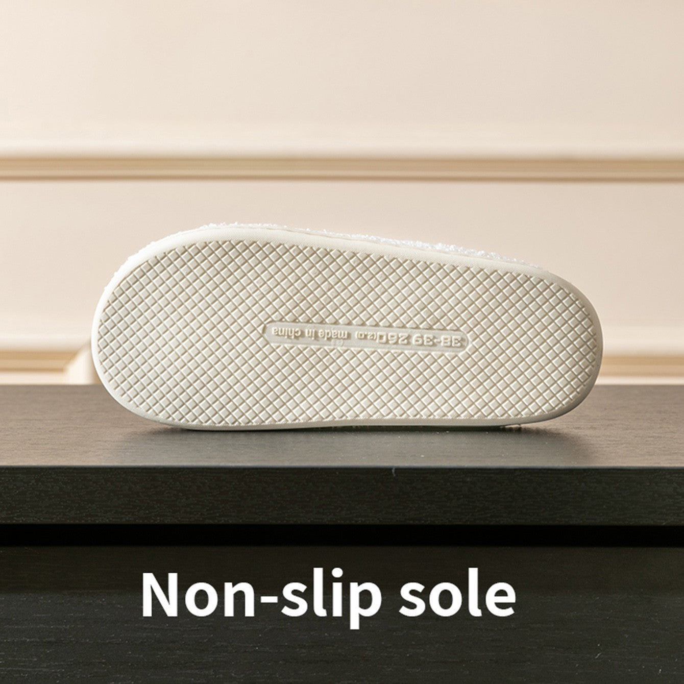 Warm Cherry House Slippers Women Sherpa Plush Fuzzy Non-Slip Indoor Home Shoes