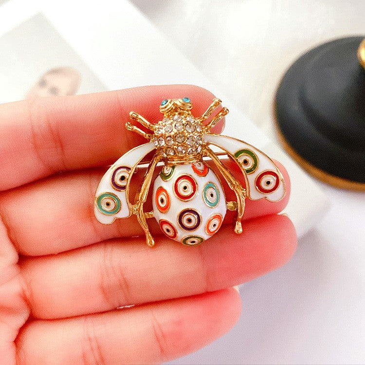 3pcs Bee Brooch Set Enamel Rhinestone Insect Pins Fashion Jewelry Gift