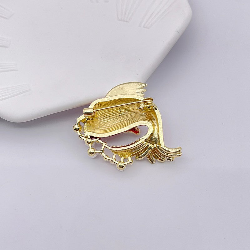 4pcs Enamel Butterfly Fish Fleur de Lis Brooch Pin Set Fashion Jewelry Gift
