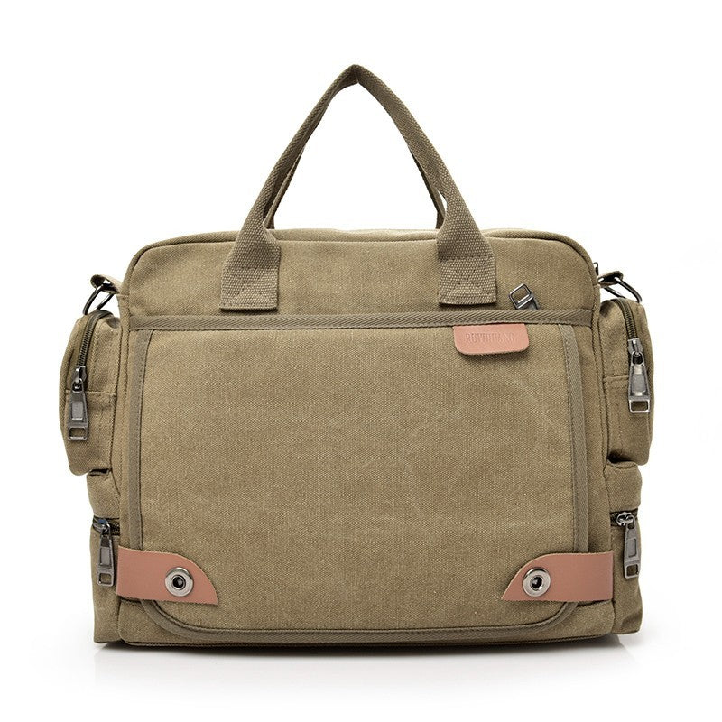 New Men's Vintage Canvas Messenger Bag Laptop Briefcase Satchel Travel Crossbody