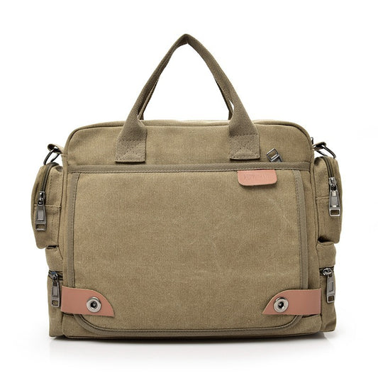 New Men's Vintage Canvas Messenger Bag Laptop Briefcase Satchel Travel Crossbody