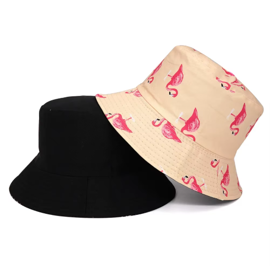 Pink Flamboyance Reversible Bucket Hat Summer Outdoor Accessories Fisherman Hats