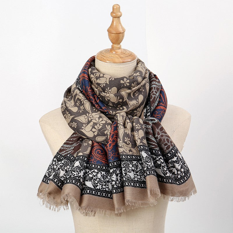 Women Boho Paisley Scarf Shawl Wrap Soft Large Floral Stole Hijab 71x35 Inch