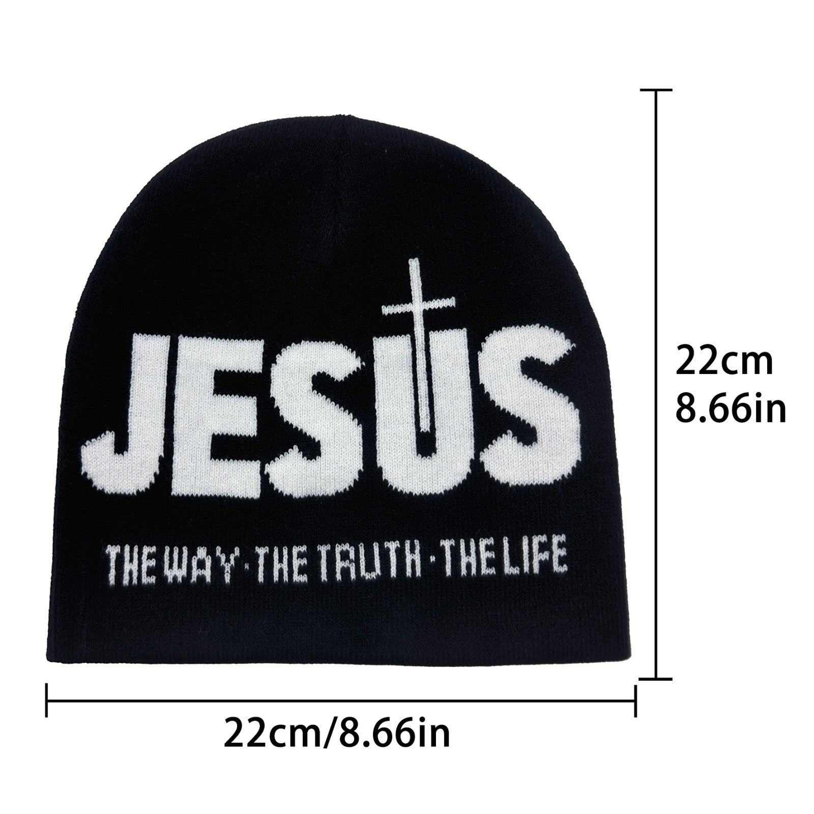 3-Pack Jesus Beanie Hat Set Christian Faith Knit Winter Slouchy Lot Men Women