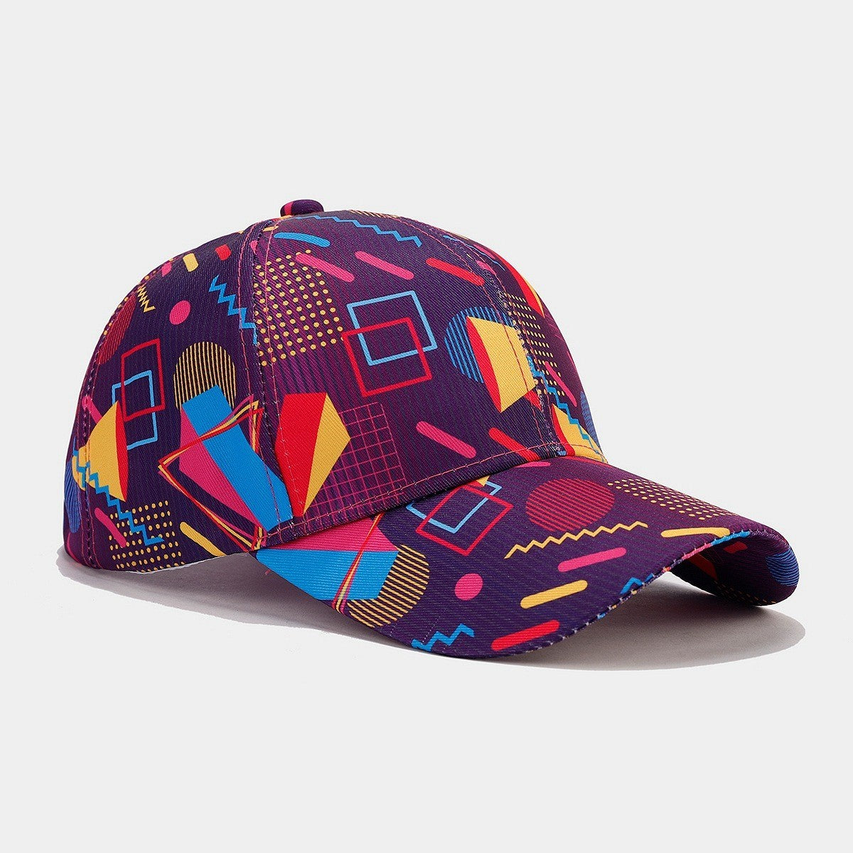 90s Retro Memphis Geometric Abstract Print Baseball Cap Snapback Hat