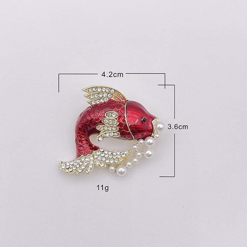 4pcs Enamel Butterfly Fish Fleur de Lis Brooch Pin Set Fashion Jewelry Gift