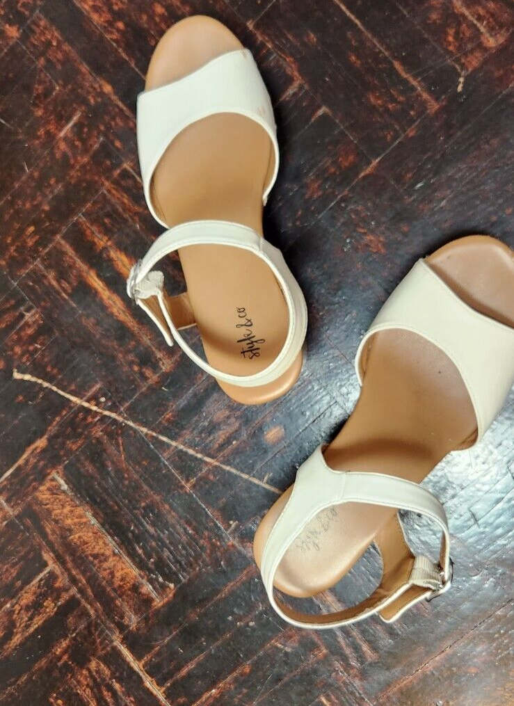 Style & Co Wedge Sandals for Women Comfortable Summer Heels Vacation Shoes 6.5