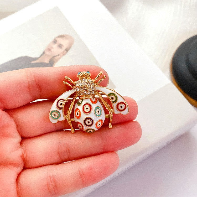 3pcs Bee Brooch Set Enamel Rhinestone Insect Pins Fashion Jewelry Gift
